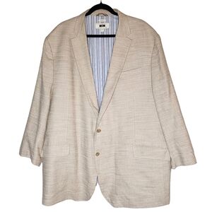 Joseph Abboud cotton 2-button beige blazer.  Men's size 3X